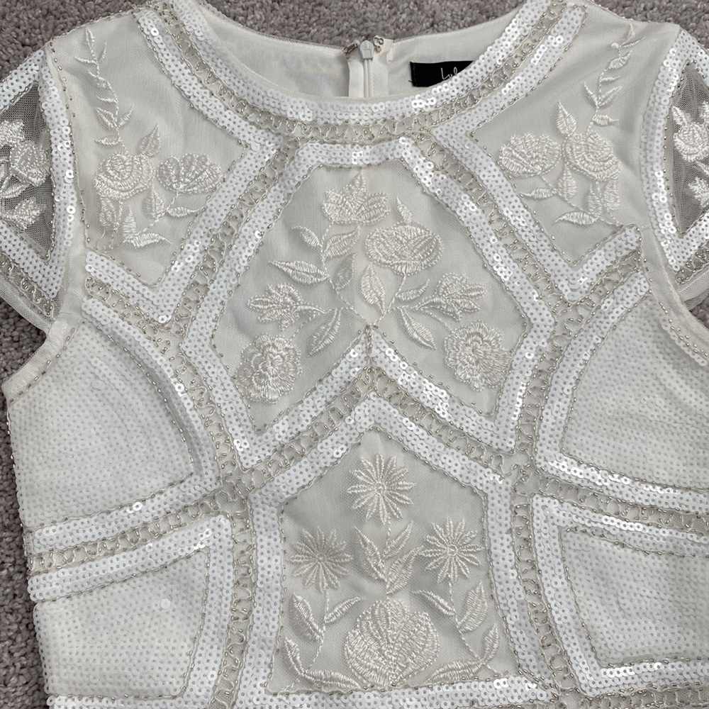 Lulu’s White Sequin Mini Dress - Picture 5 of 11